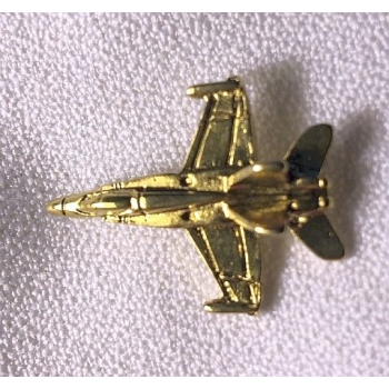 F 18 Hornet strike fighter znaczek 3D samolot na pins złoty (id: 200)